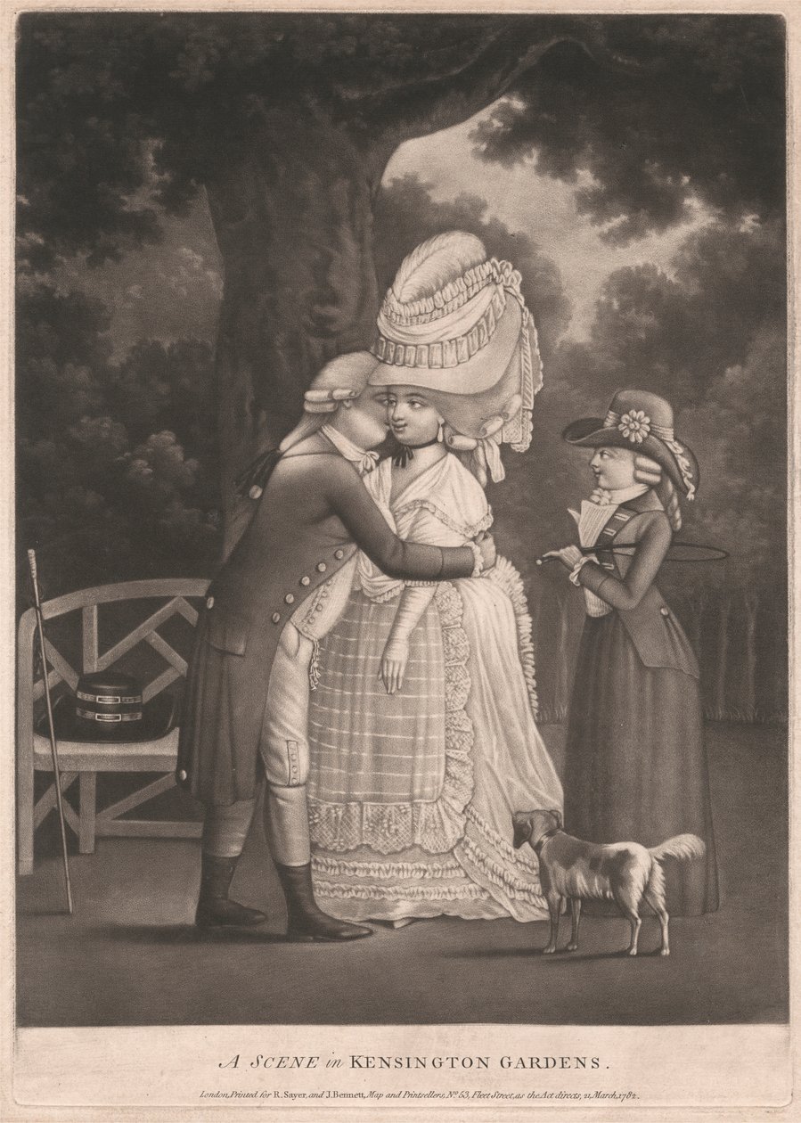 Una scena nei giardini di Kensington da Unknown artist