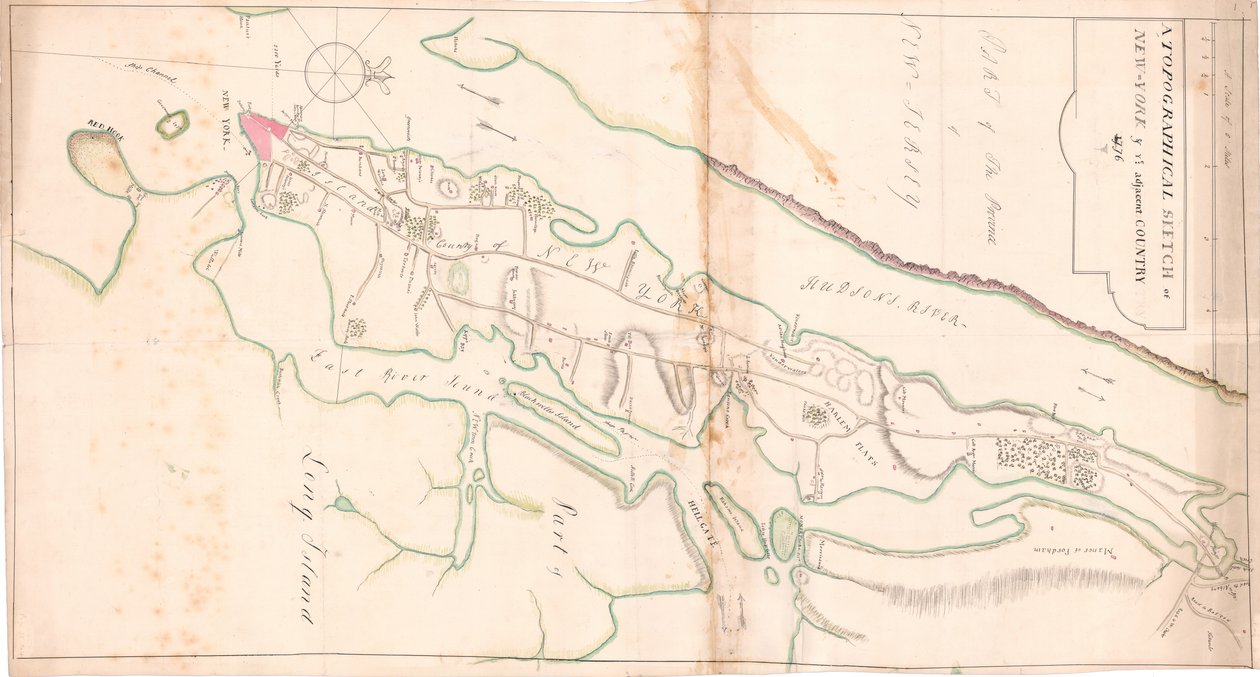 Schizzo topografico di New York da Unknown artist