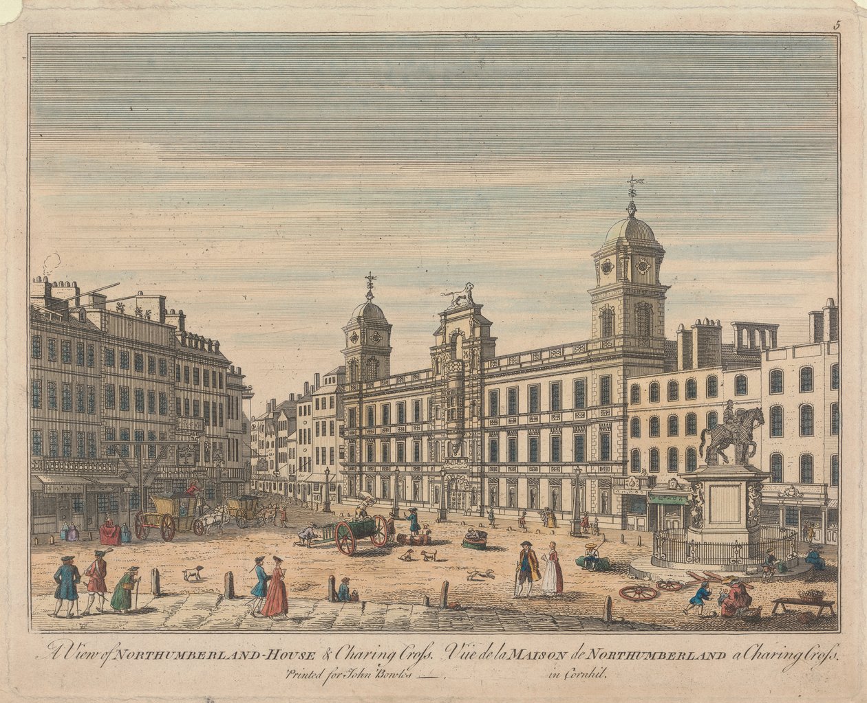 Veduta di Northumberland House e Charing Cross da Unknown artist