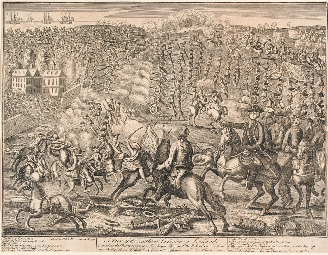 Veduta della battaglia di Culloden in Scozia, 1746 da Unknown