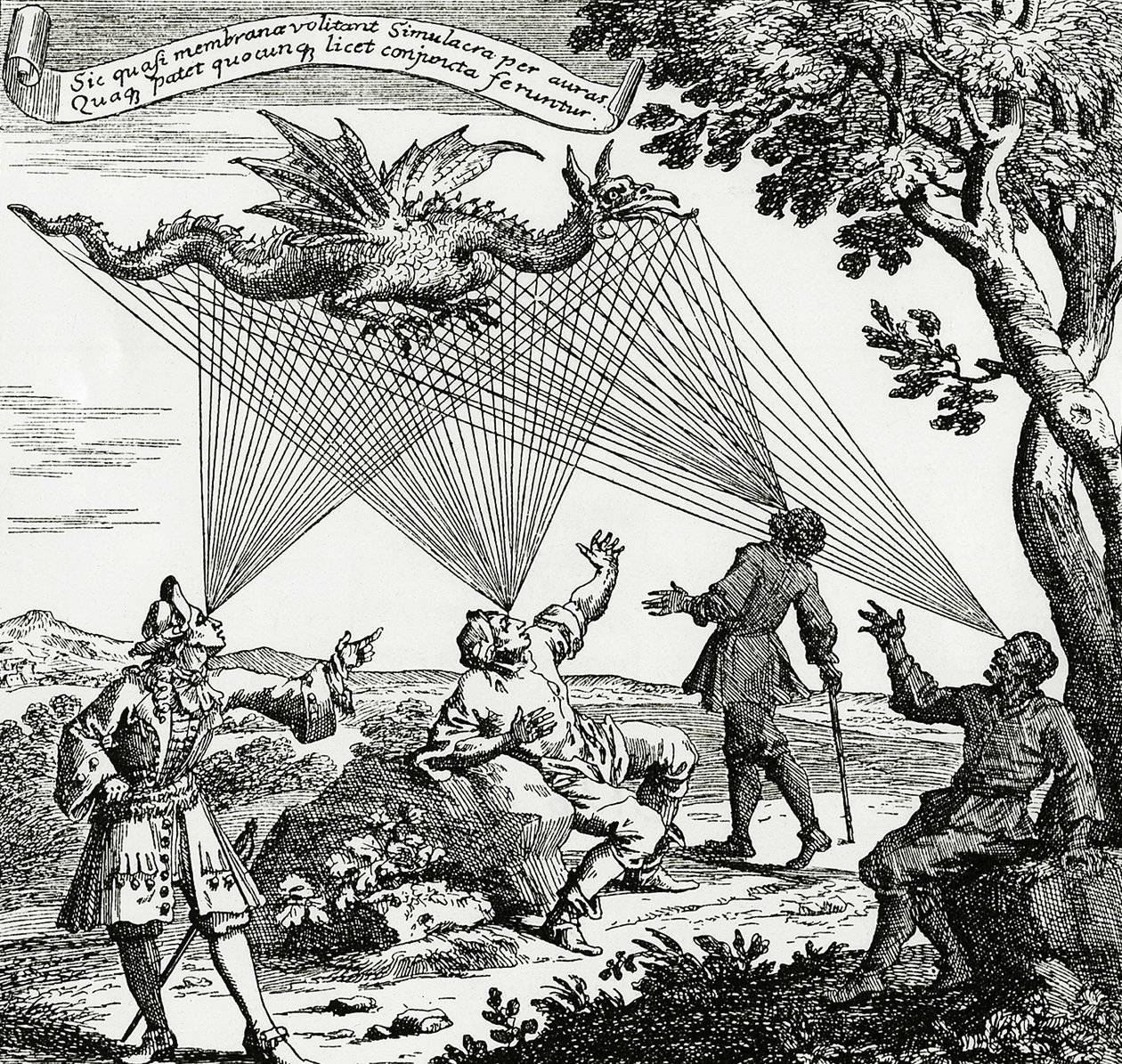 Un drago visto da diverse angolazioni visive da Unknown artist