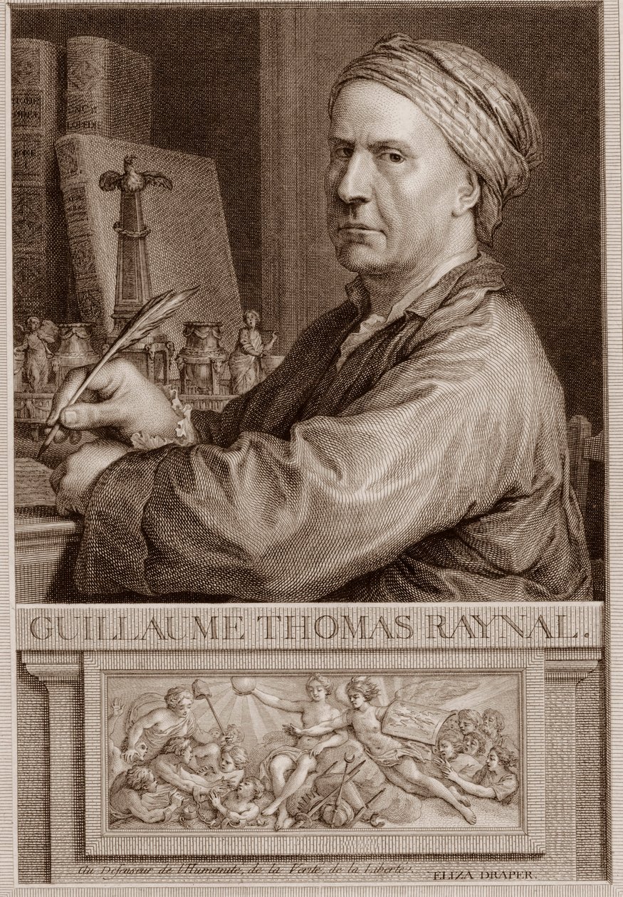 Abate Guillaume Thomas Raynal (1713-1796) scrittore inglese incisione dopo Charles-Nicolas Cochin II - Guillaume Thomas Raynal incisione da Unknown artist