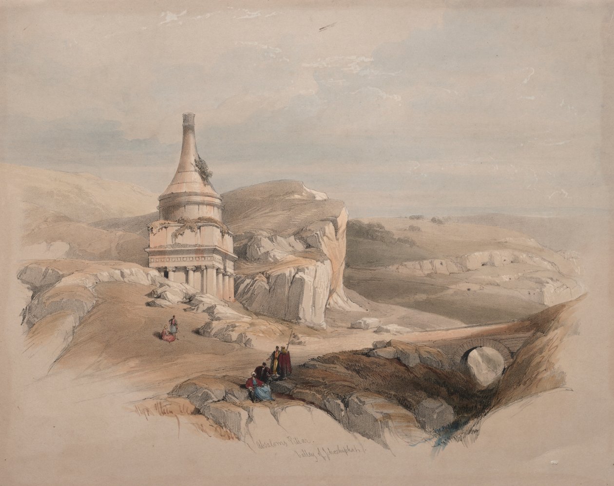 Pilastri di Assalonne, Valle di Giosafat da Unknown artist