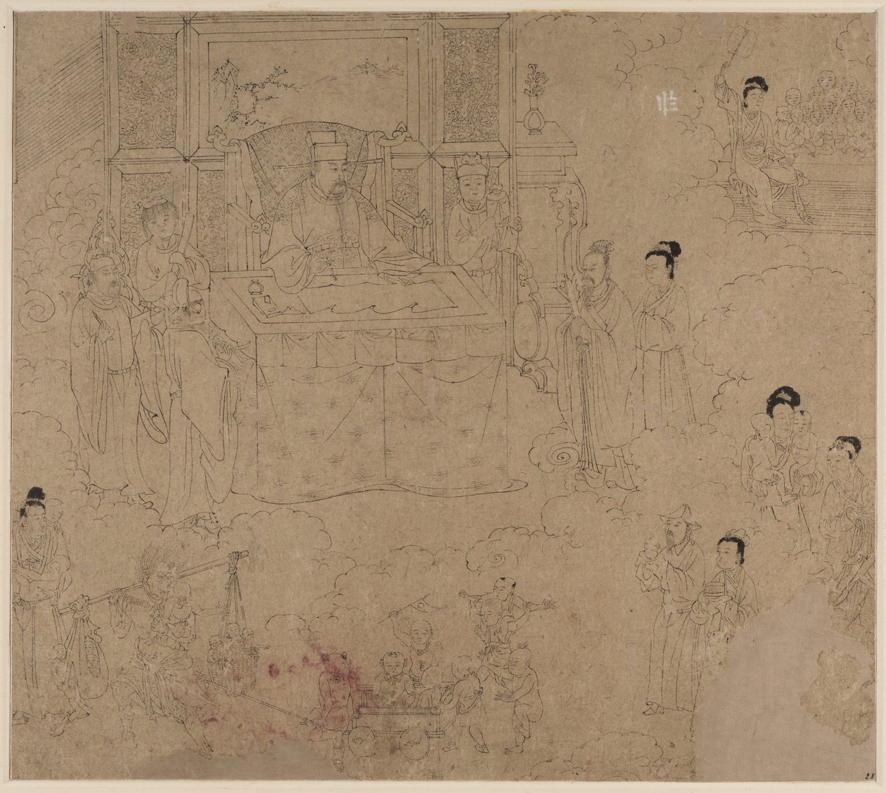 Album di Temi Taoisti e Buddhisti: Re degli Inferi: Foglia 28 da Unknown artist