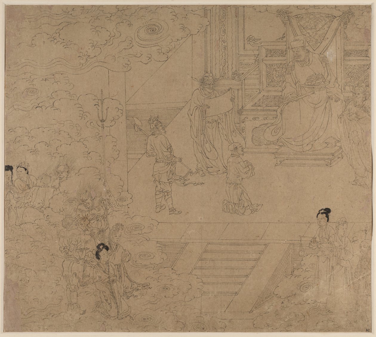 Album di Temi Taoisti e Buddhisti: Re degli Inferi: Foglia 32 da Unknown artist
