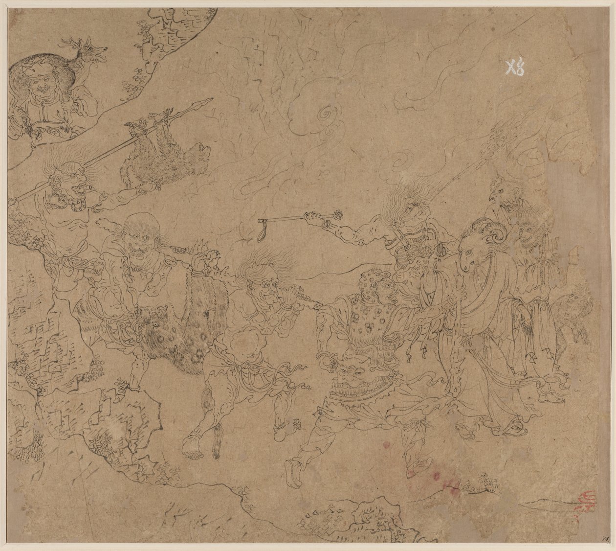 Album di Temi Taoisti e Buddhisti: Ricerca della Montagna: Foglia 45 da Unknown artist