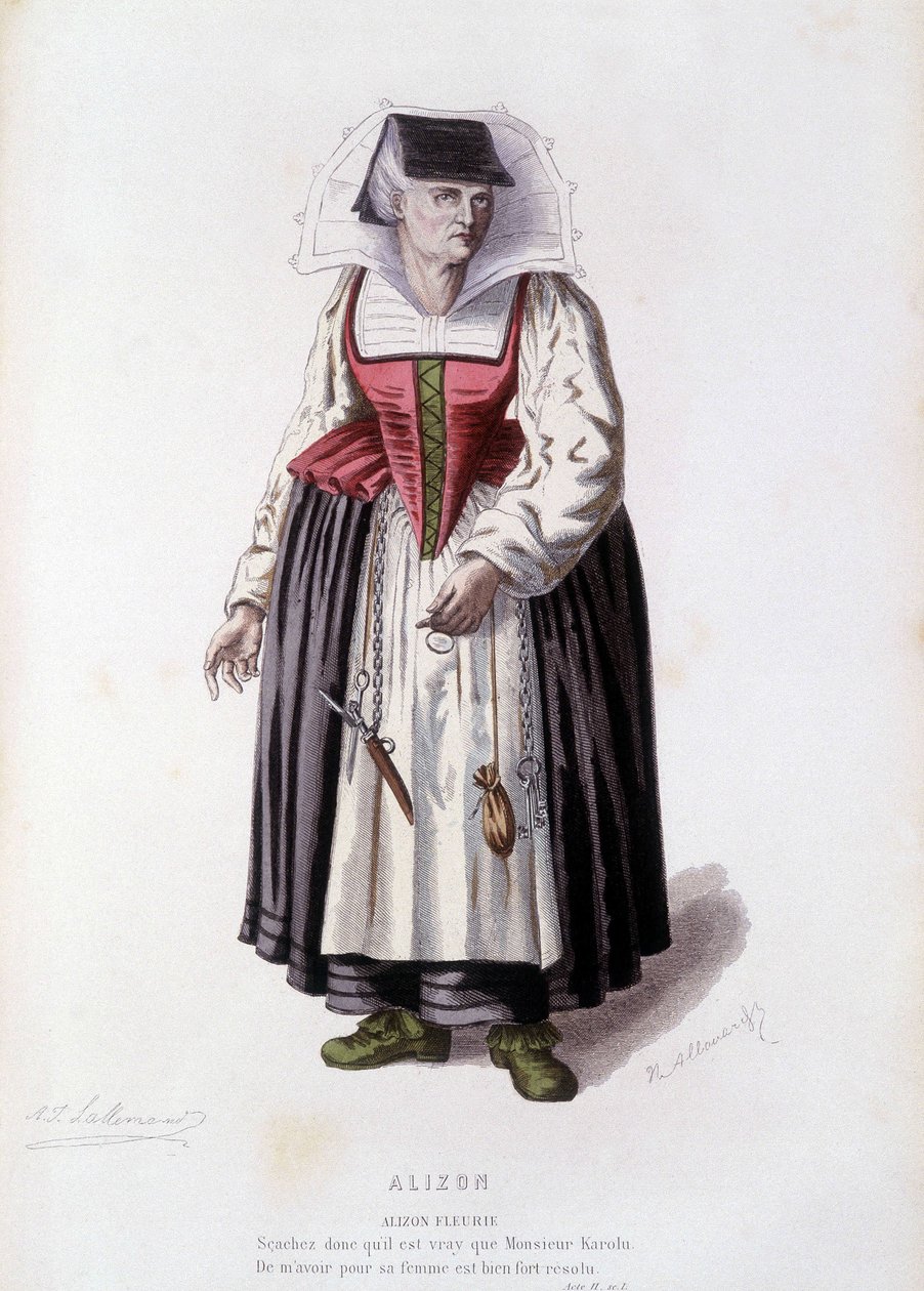 Alizon Fleurie in "Alizon" (di JC Discret), in "Il teatro francese nel XVI e XVII secolo anteriore a Molière" di Edouard Fournier da Unknown artist
