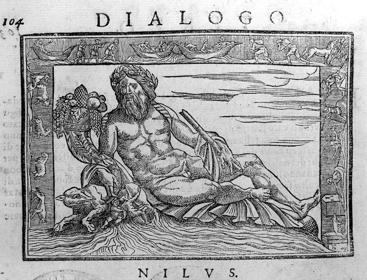 Allegoria del Nilo, incisione del XVII secolo. da Unknown artist