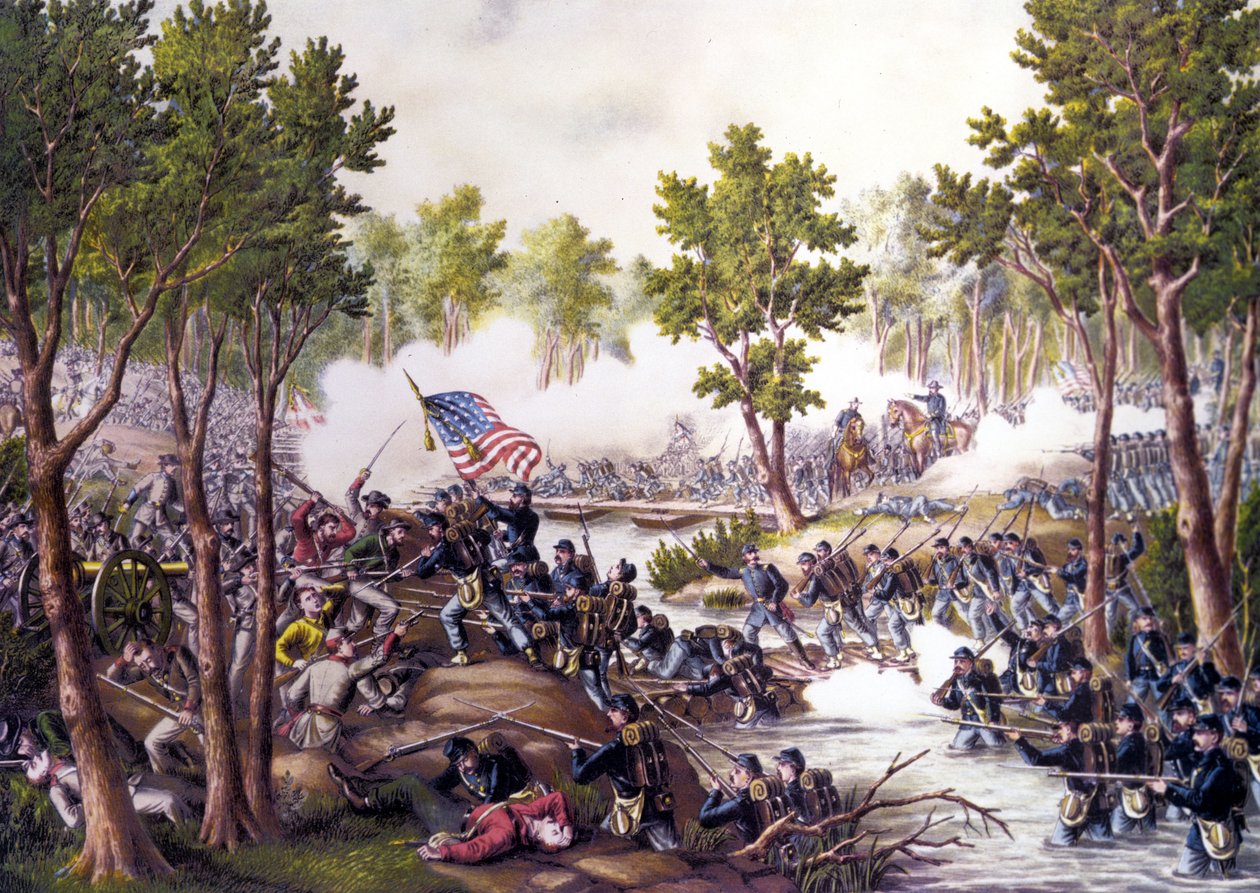 Guerra Civile Americana (1861-1865): Battaglia di Spotsylvania Courthouse (Virginia) 08-21 maggio da Unknown artist