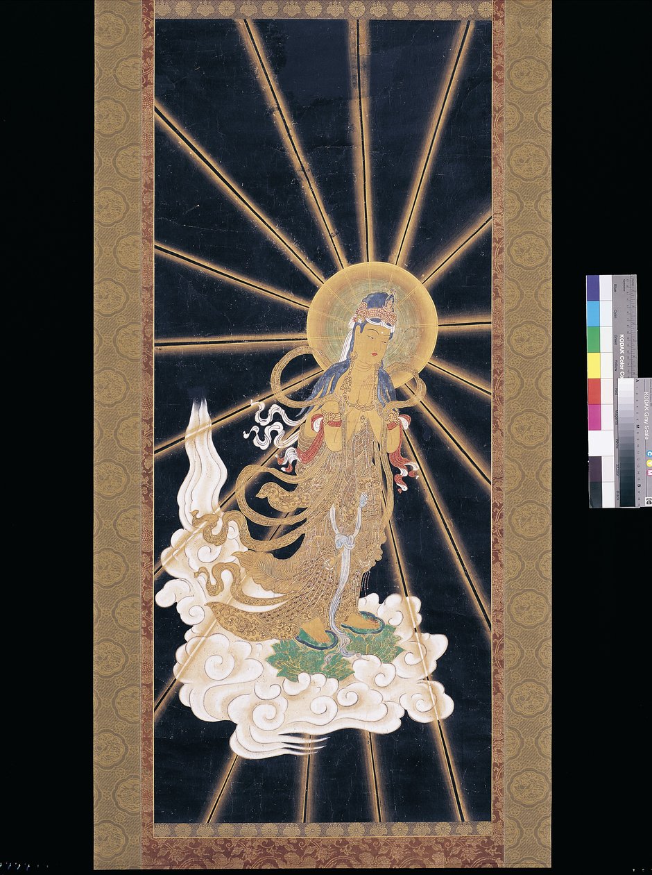 Triade di Amitabha (Amida) che scende dal cielo da Unknown artist