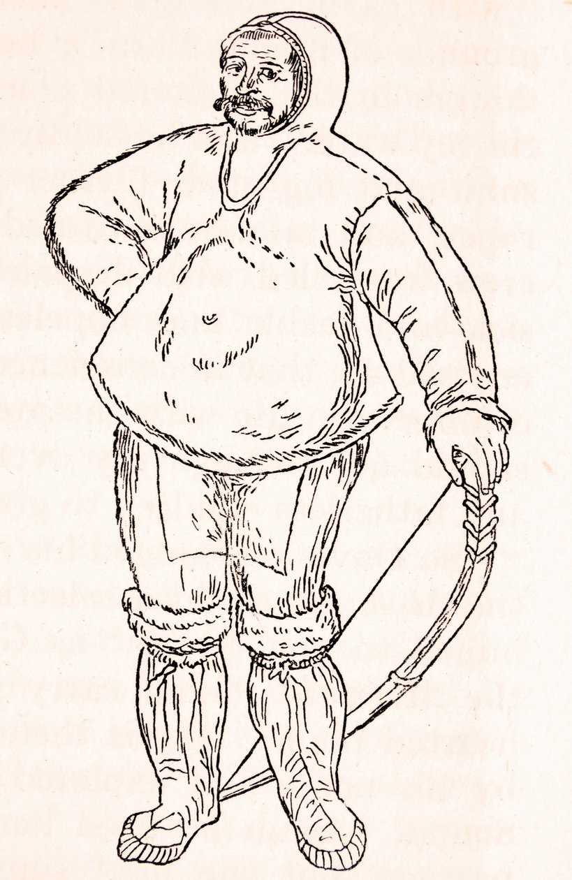 Un eschimese (disegno ad acquerello di John White) da Unknown artist