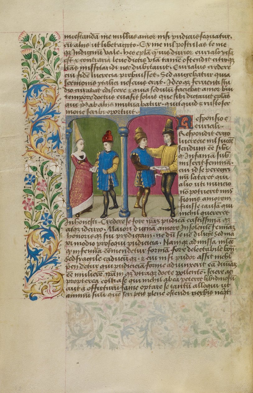 Scambio di lettere tra Eurialo e Lucrezia da Unknown artist