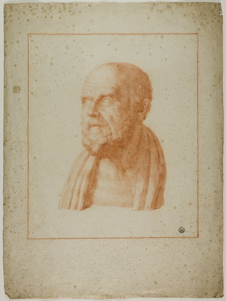 Antico busto di uomo barbuto da Unknown artist