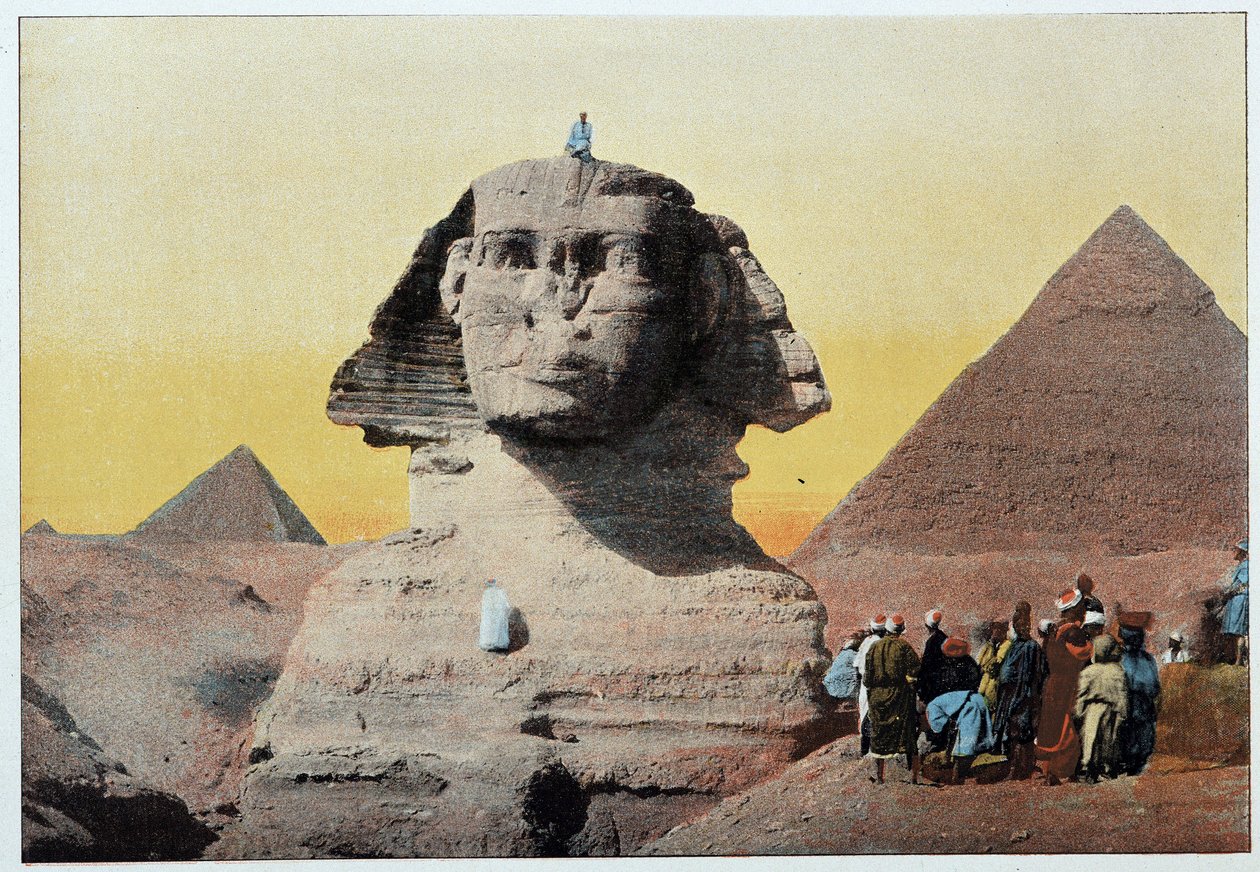 Antico Egitto: la sfinge e le piramidi di Giza. Fine XIX secolo da Unknown artist