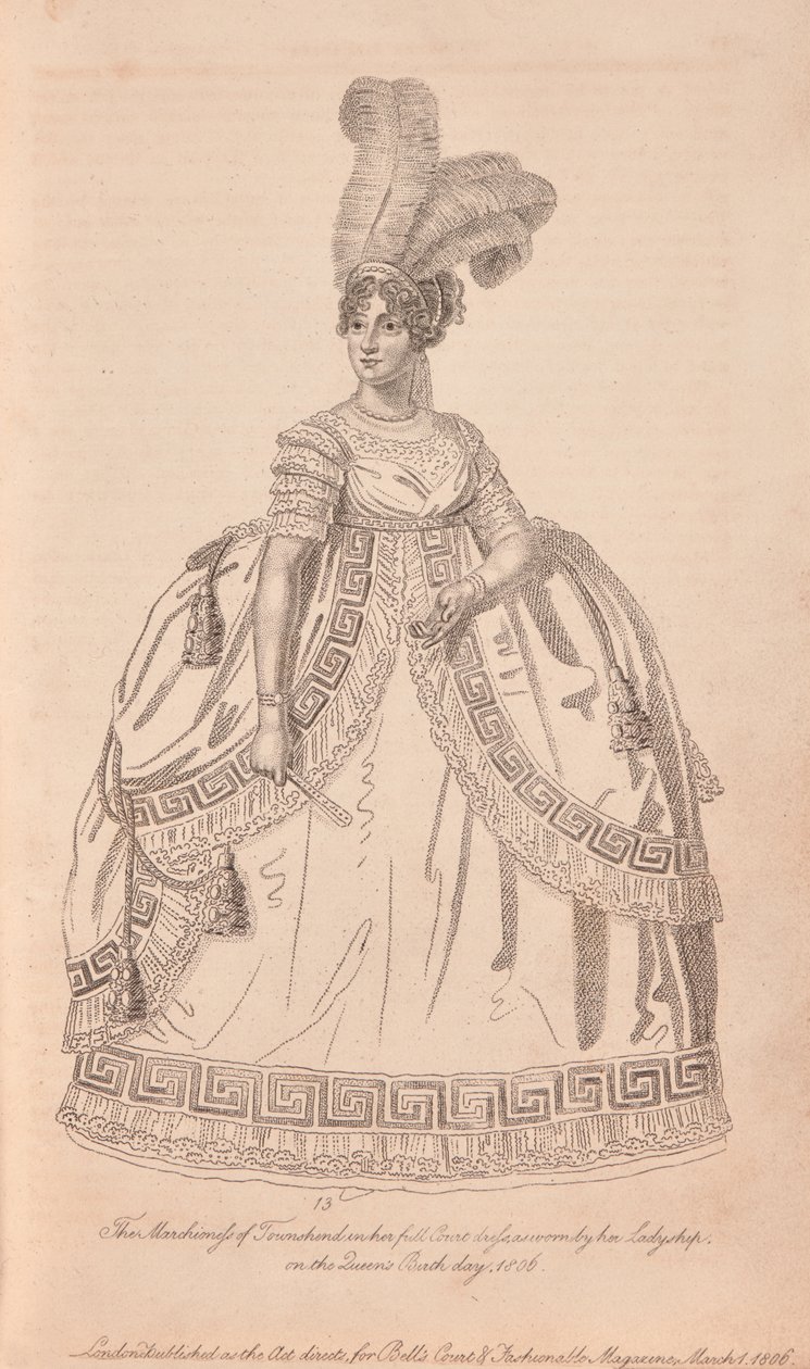 Anne Townshend, Marchesa Townshend in abito da corte completo da Unknown artist