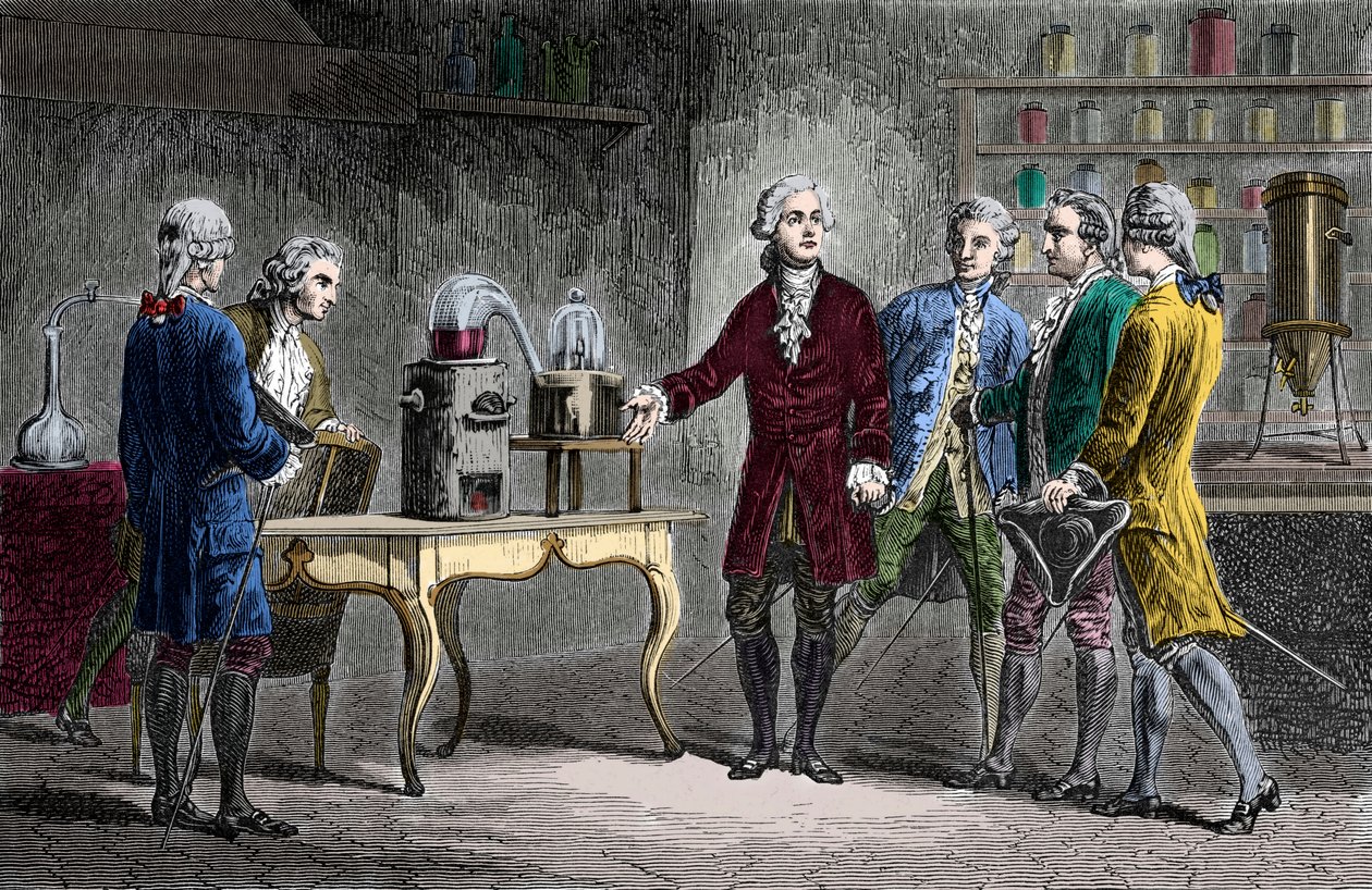Antoine Laurent Lavoisier esegue la decomposizione dell
