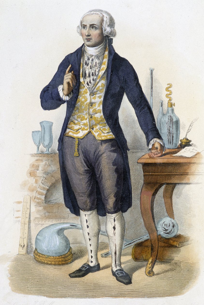 Antoine Laurent de Lavoisier - in "Le Plutarque francais" ed. Mennechet, Parigi da Unknown artist