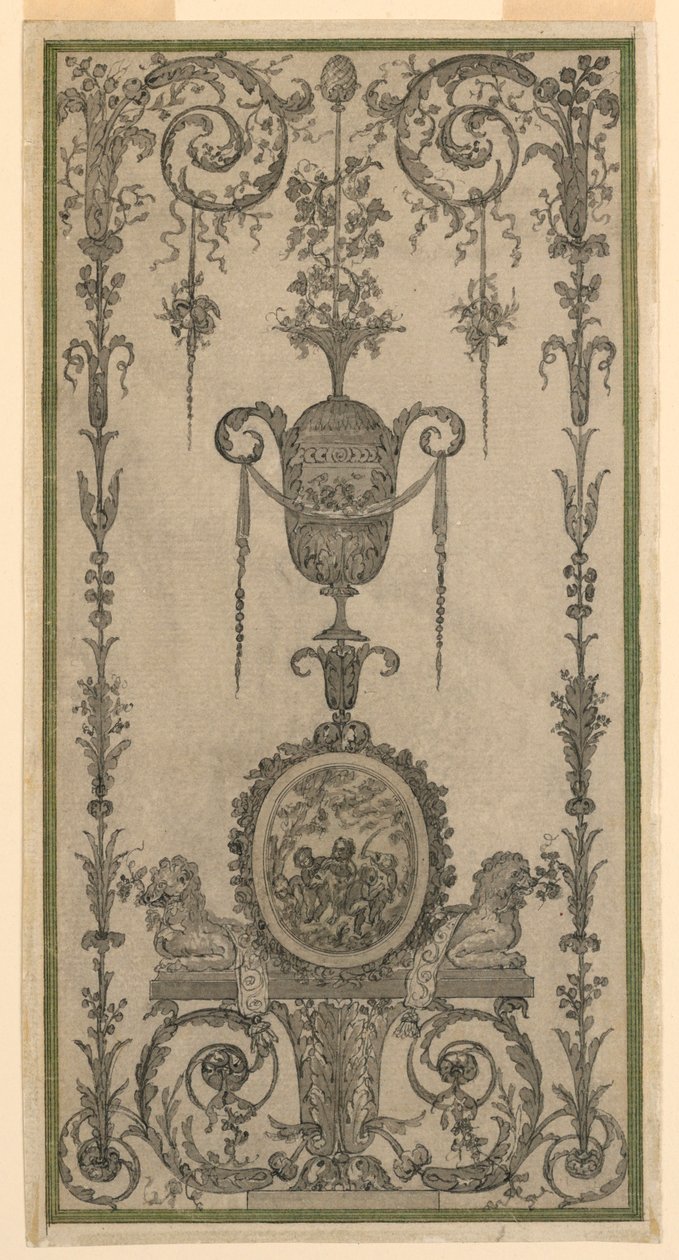 Disegno arabesco per un pannello da Unknown artist