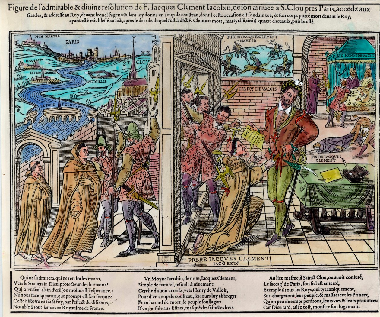 Assassinio del re di Francia Enrico III da parte di Jacques Clement da Unknown artist