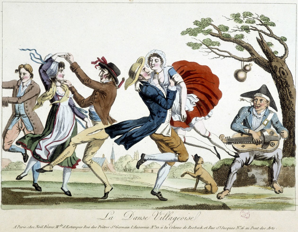 Ballo: danza del villaggio - fine XVIII secolo, Carnavalet da Unknown artist