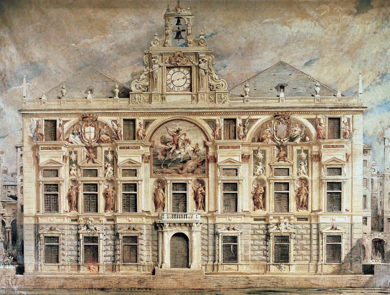 Banca di San Giorgio a Genova, Italia da Unknown artist