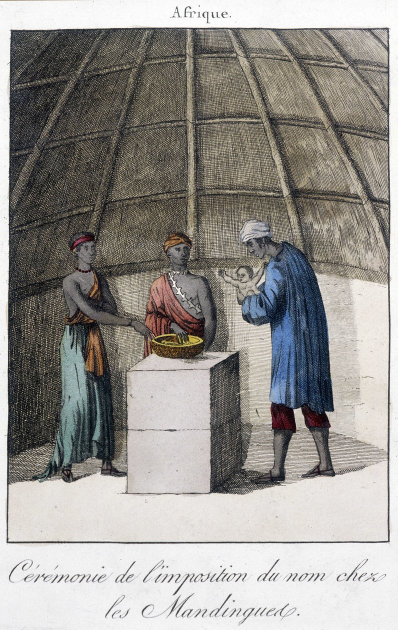 Battesimo nei Mandinghi (Mali?) in Africa - incisione da Unknown artist