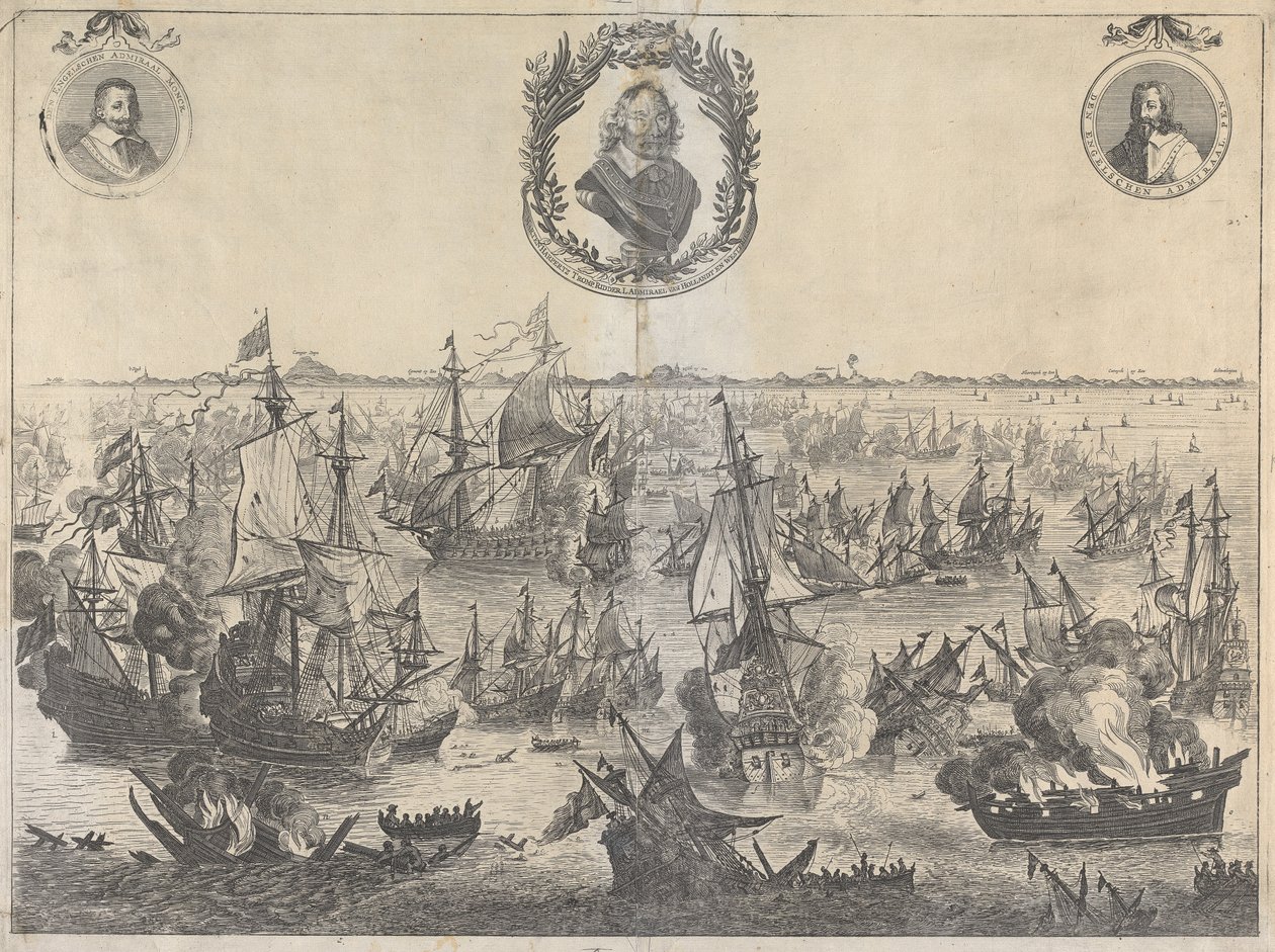 Battaglia di Scheveningen, 31 luglio 1653 da Unknown artist