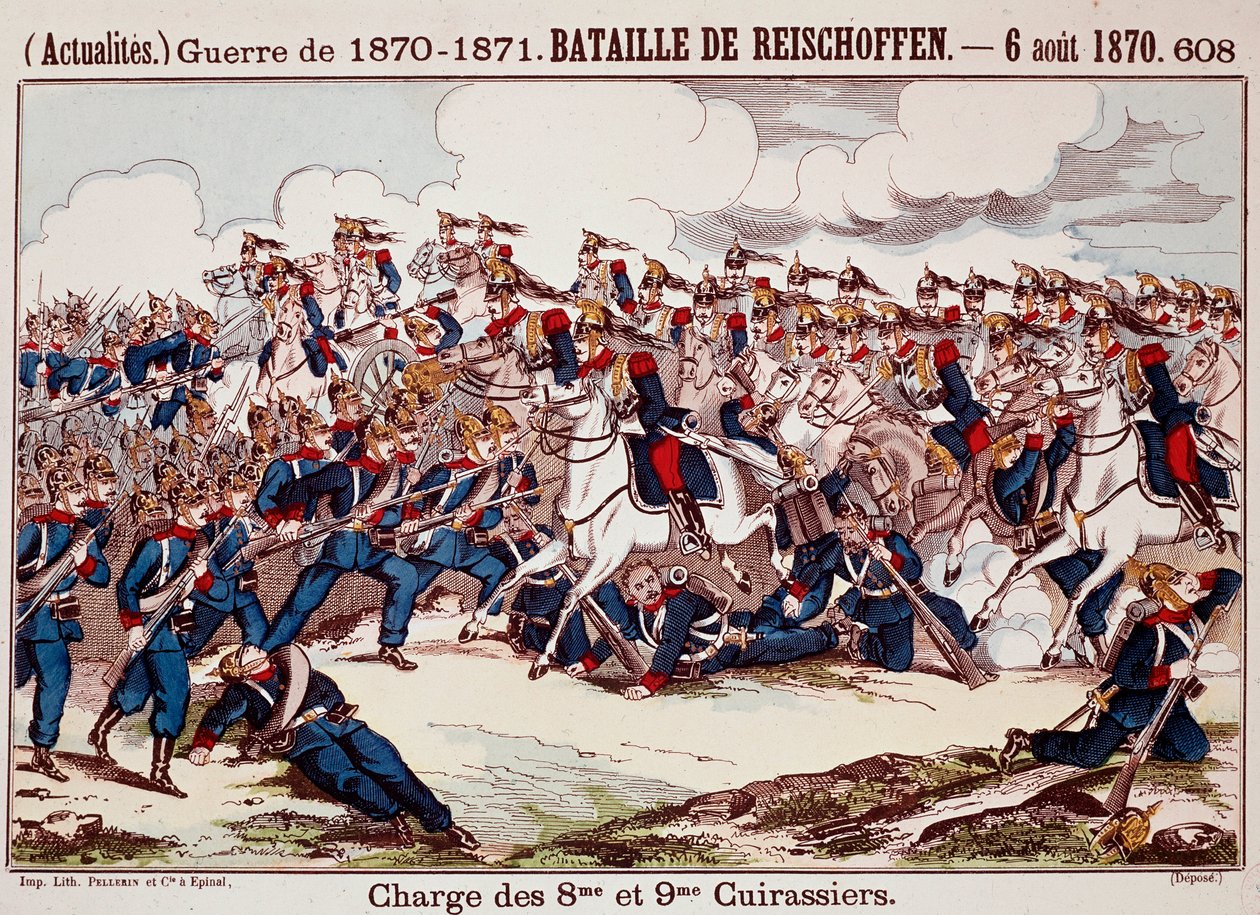 Battaglia di Worth, 6 agosto 1870 nelle fasi iniziali della guerra franco-prussiana da Unknown artist