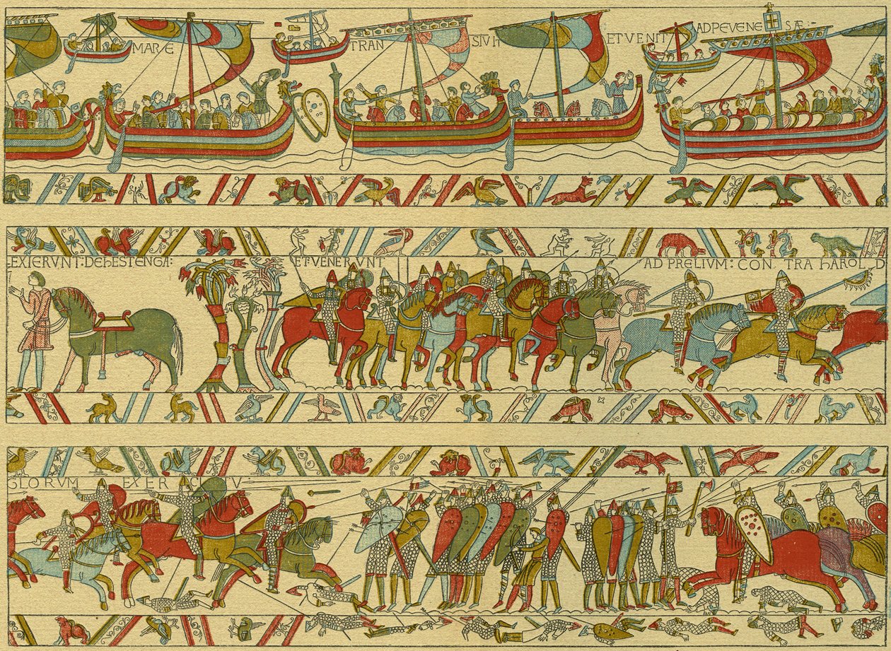 Arazzo di Bayeux. Attacco normanno da Unknown artist