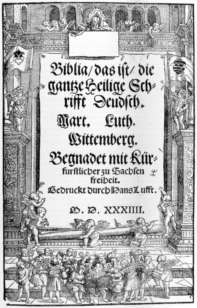 Bibbia di Lutero. 1534. Wittenberg. Civica Biblioteca Sormani. Milano da Unknown artist