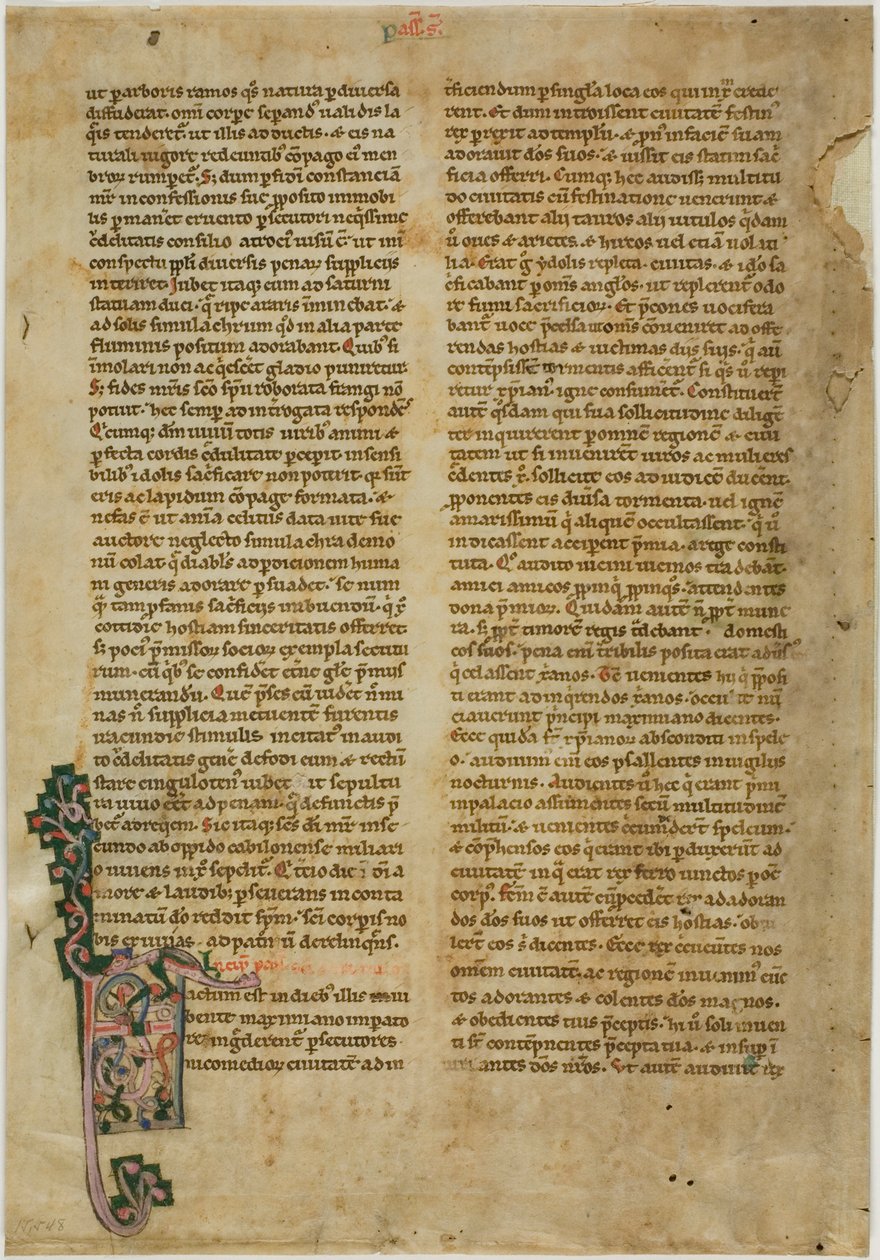 Bifolia da una Vita Sanctorum, o Vite dei Santi da Unknown artist