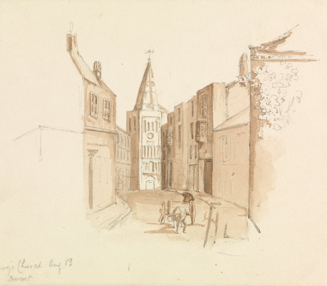 Biggin Street e la Chiesa di Santa Maria, Dover da Unknown artist