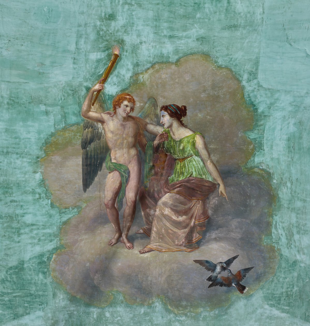 Uccelli, e Cupido e Psiche, (dettaglio) da Unknown artist