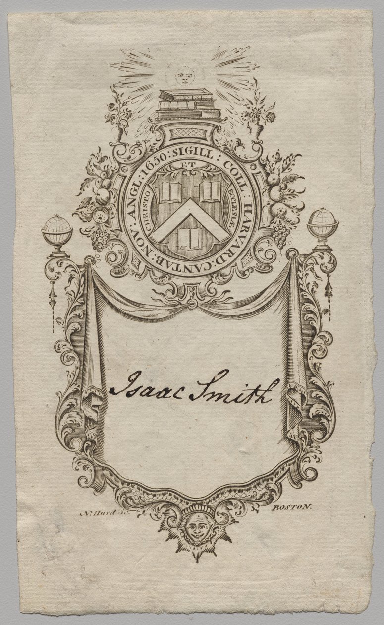 Ex Libris: Stemma con iscrizione Isaac Smith da Unknown artist