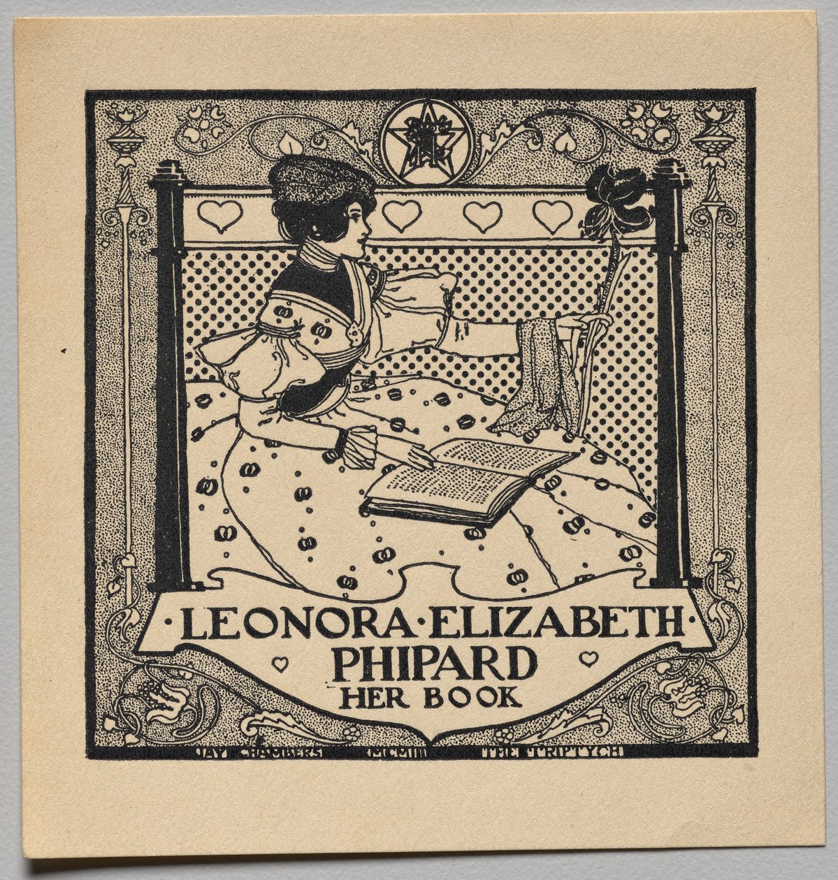 Targhetta del libro: Leonora Elizabeth Phipard da Unknown artist