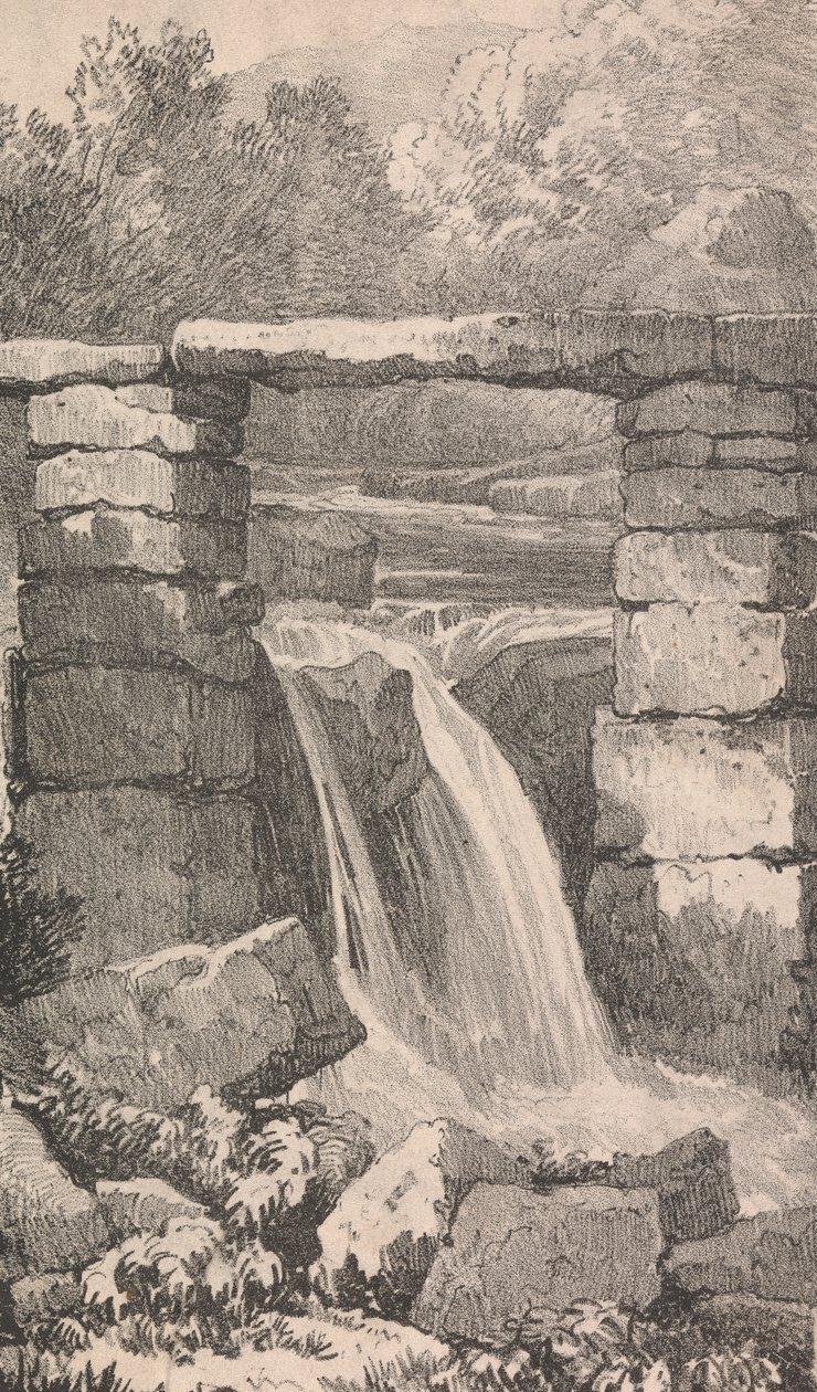 Ponte sopra una cascata da Unknown artist