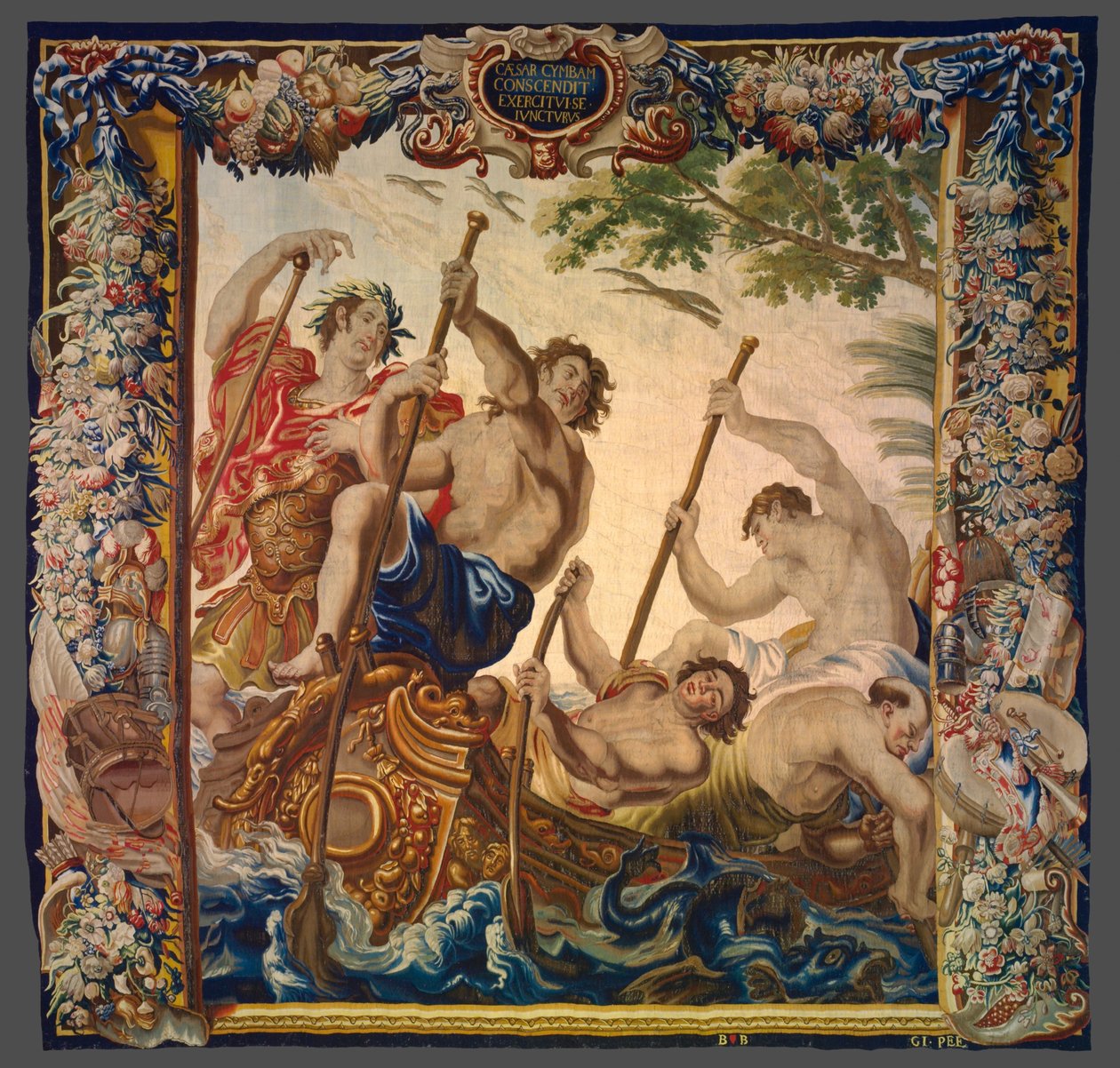 Cesare si imbarca per raggiungere il suo esercito da La storia di Cesare e Cleopatra da Unknown artist