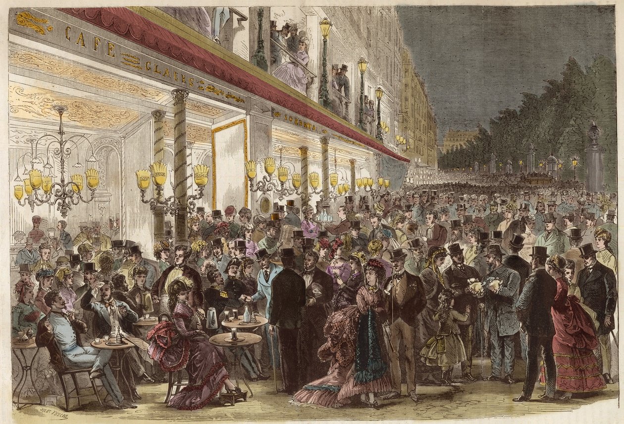 Caffè sui Grands Boulevards in una sera d