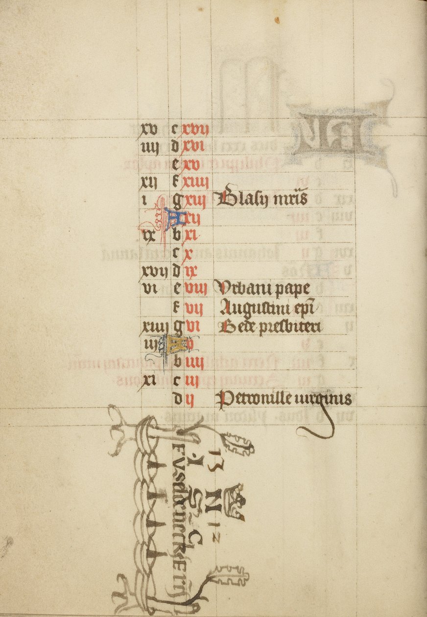 Pagina del calendario da Unknown artist