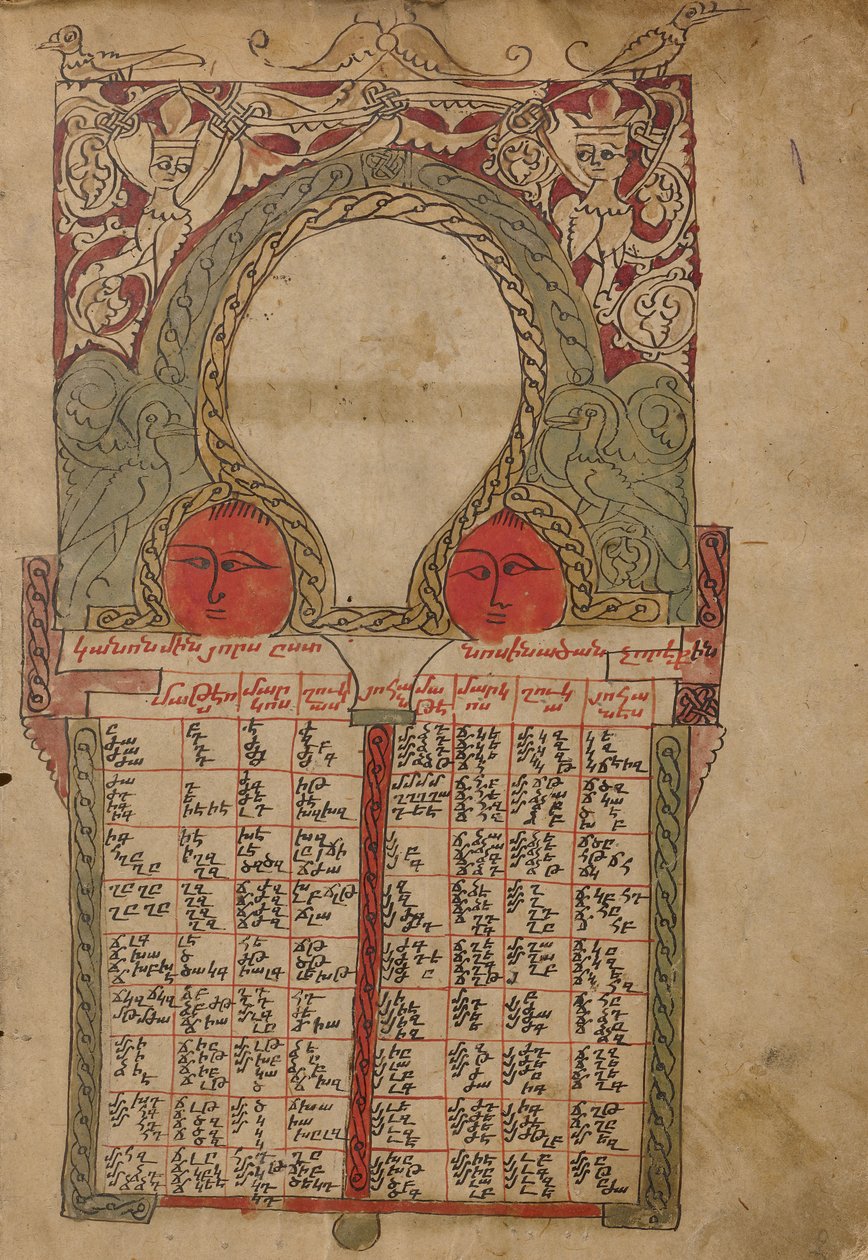 Pagina della tabella Canon da Unknown artist