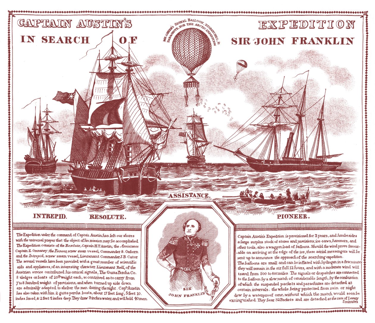 Spedizione del Capitano Austin alla ricerca di Sir John Franklin da Unknown artist
