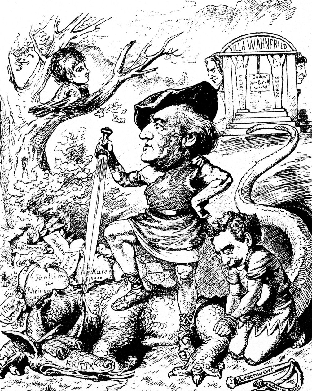 Caricatura di Richard Wagner da Unknown artist