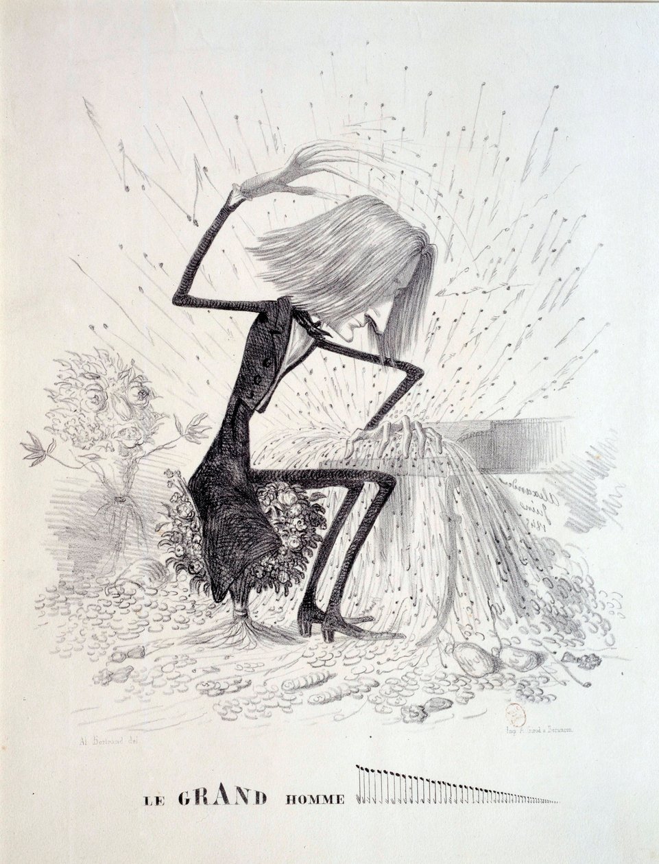 Caricatura del compositore Franz Liszt da Unknown artist