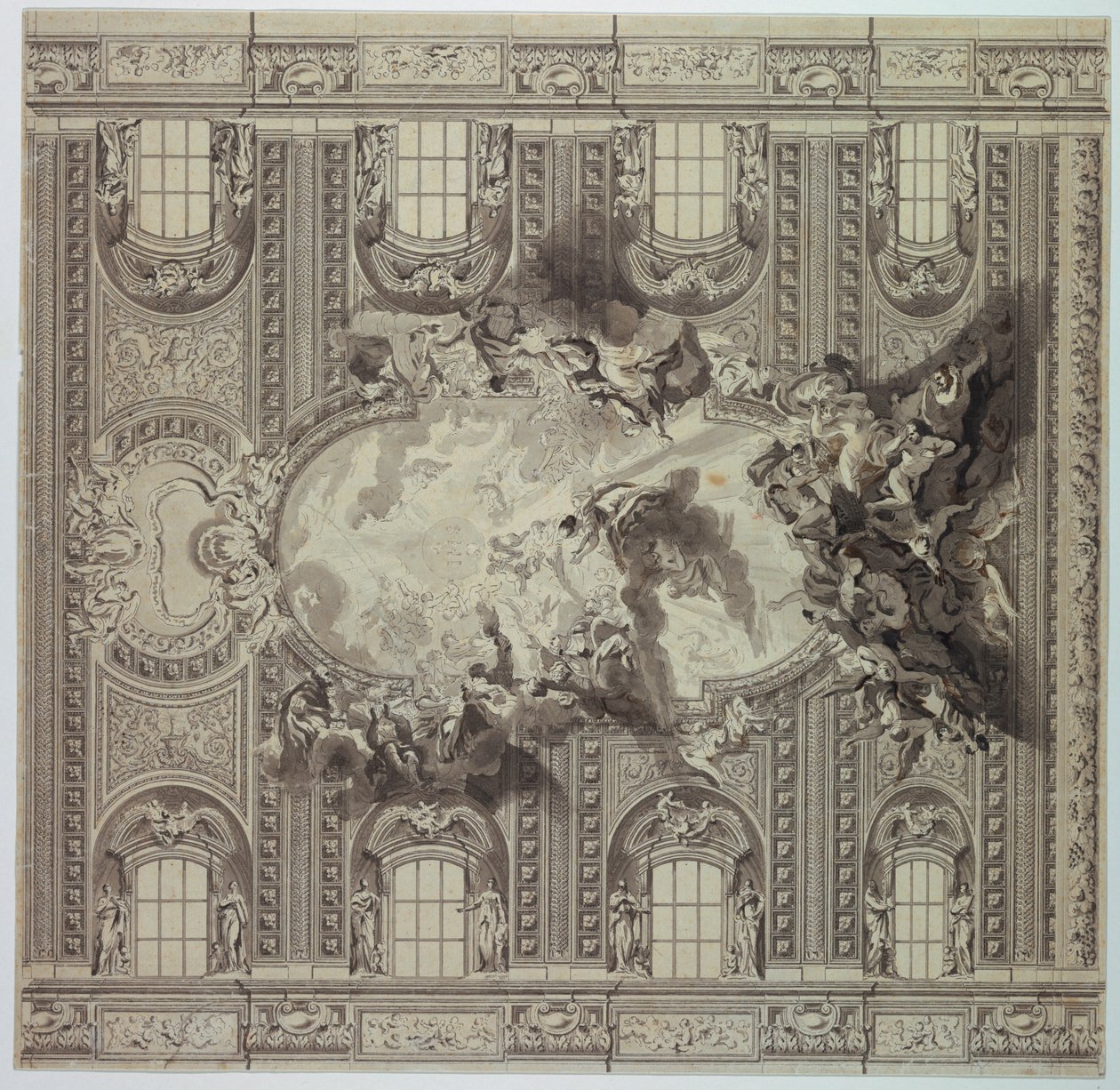 Soffitto della Chiesa del Gesù, Roma, Italia da Unknown artist