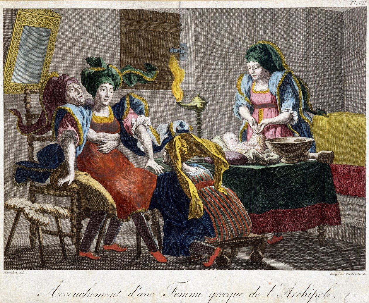 Parto in Grecia - incisione, fine XIX secolo da Unknown artist