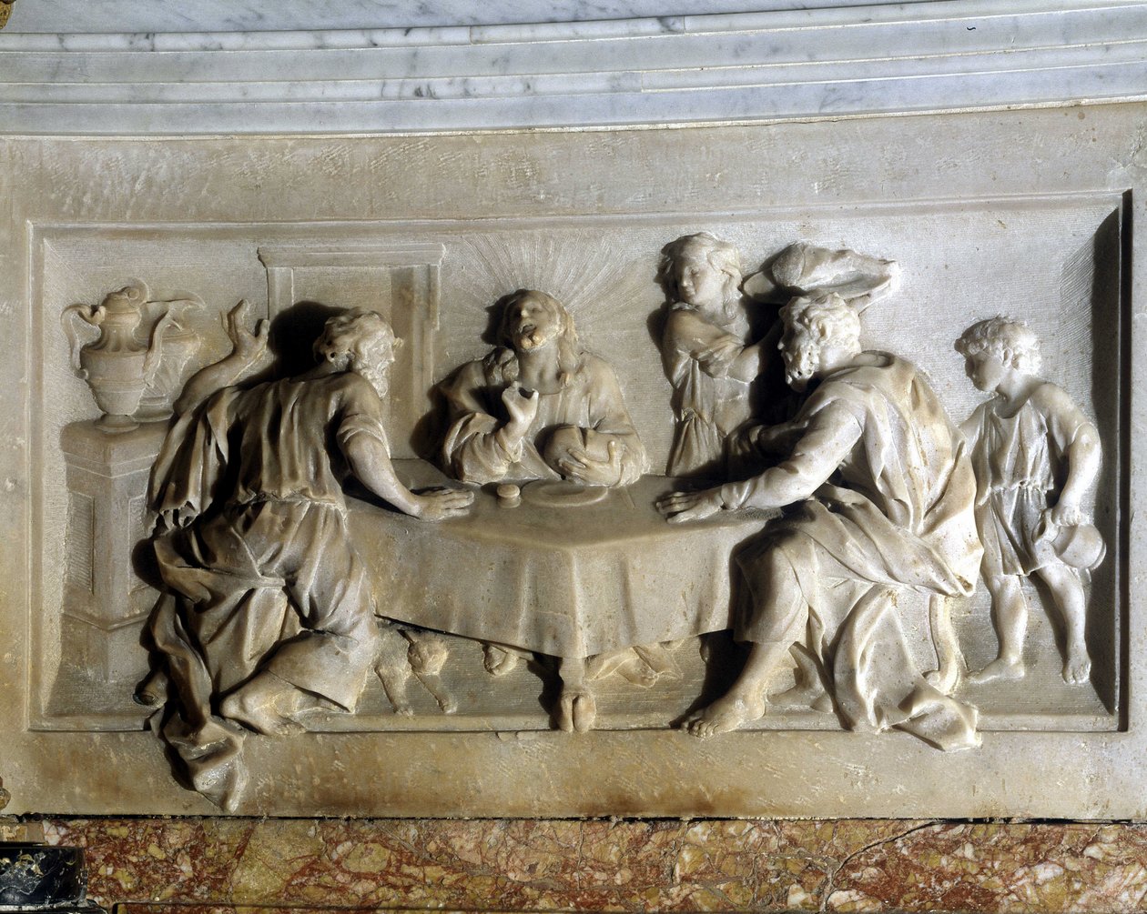 Cristo e i pellegrini di Emmaus. Pala d