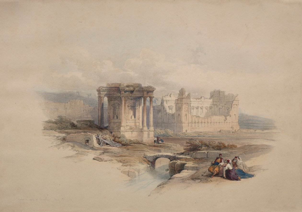 Tempio circolare a Baalbec da Unknown artist