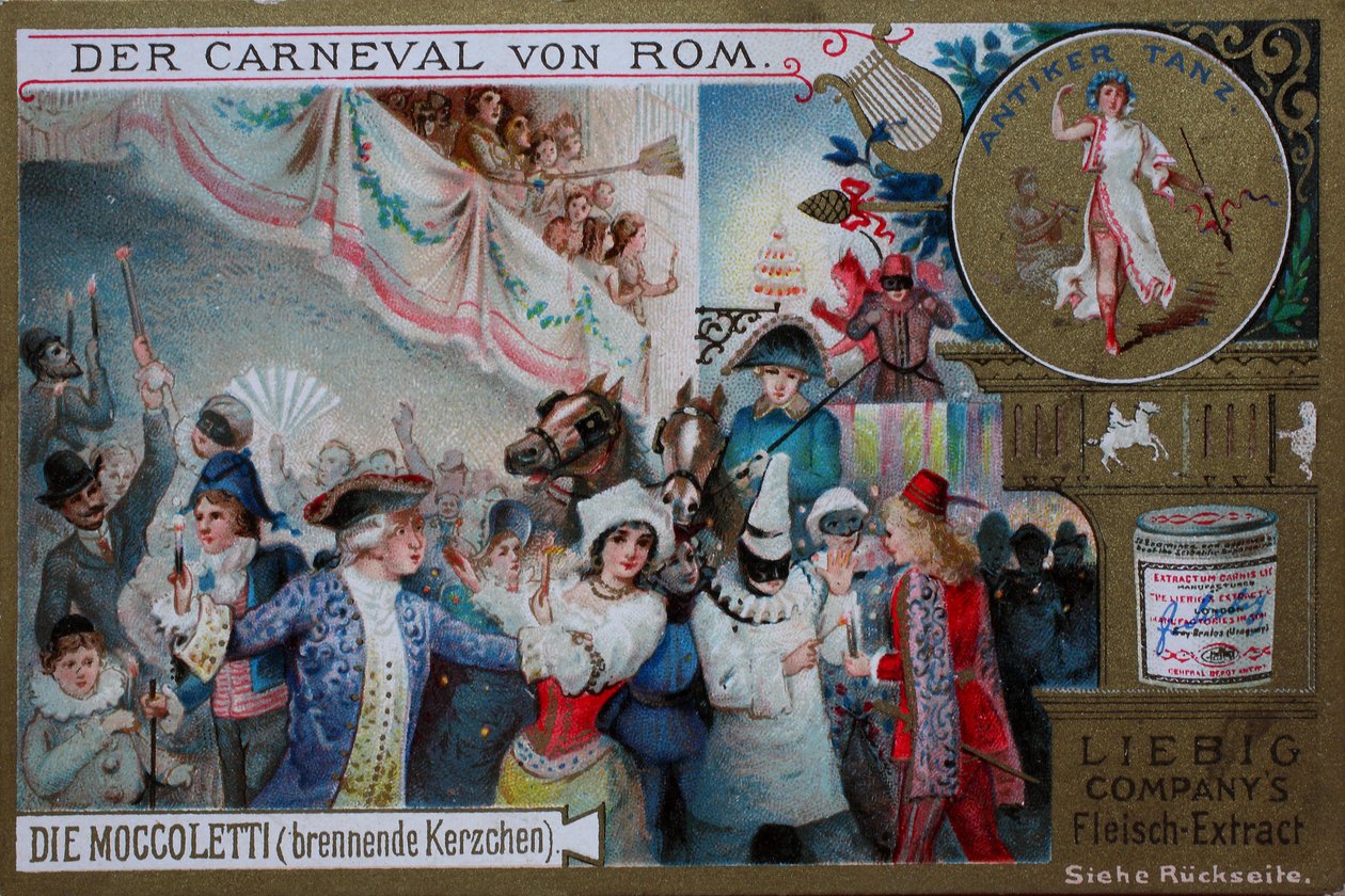 Serie di immagini del collezionista Il Carnevale di Roma, i Moccoletti, candele accese da Unknown artist