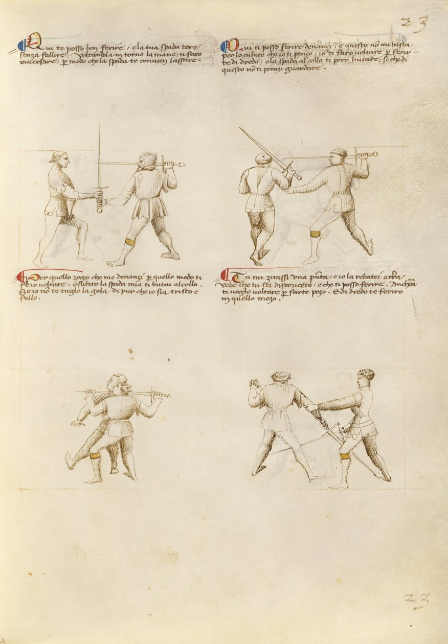 Combattimento con la spada da Unknown artist