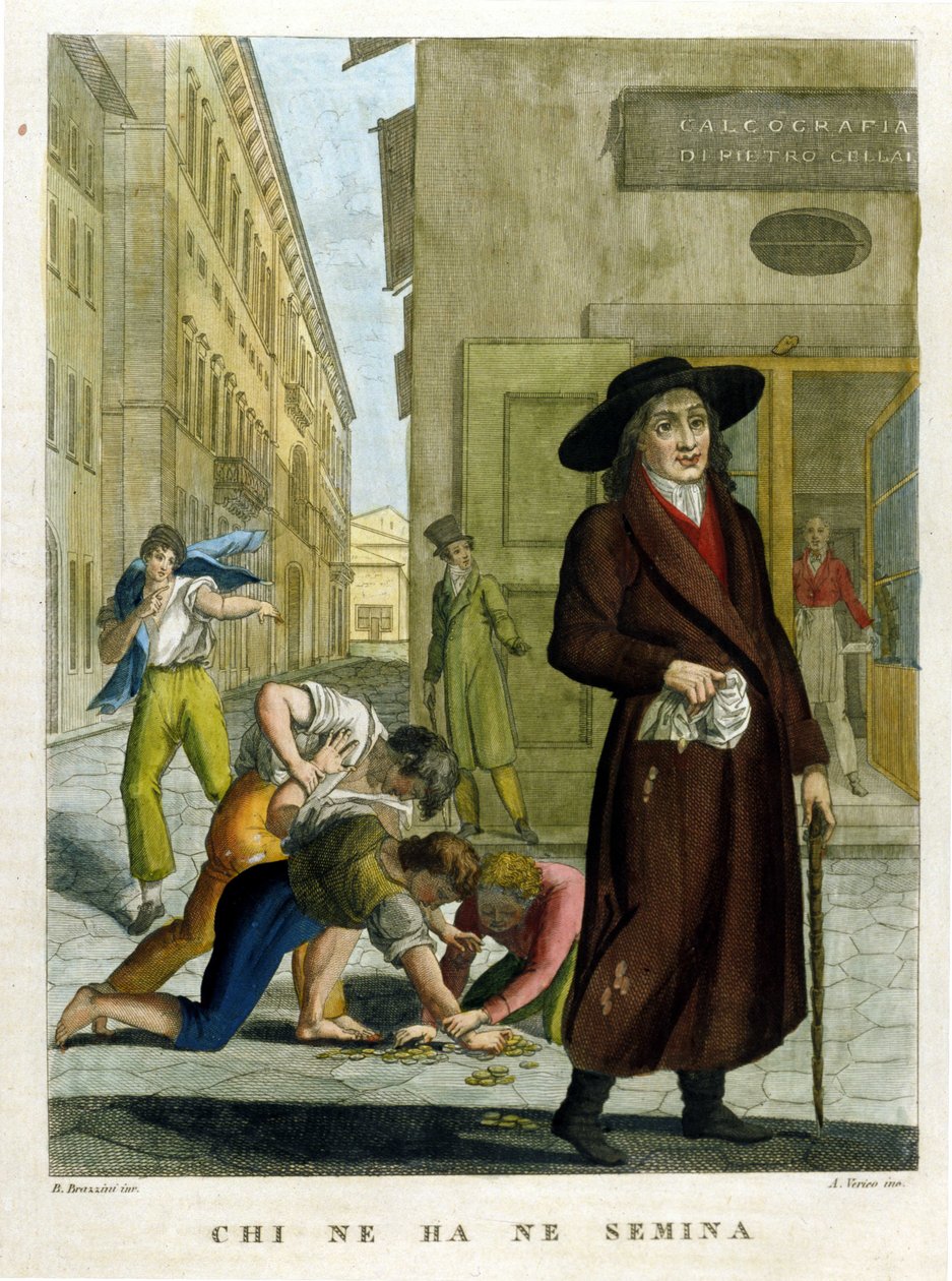Raccolta di proverbi, incisione della fine del XVIII secolo da Unknown artist